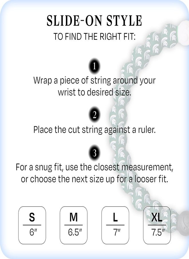 Lokai Collegiate Silicone Beaded Bracelet for Women & Men, Michigan State - Large, 7 Inch Circumference - Silicone Jewelry Fashion Bracelet Slides-On for Comfortable Fit - Image 4
